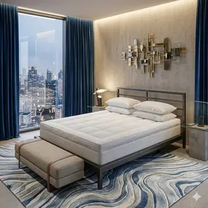 4 Inch Cooling Gel Mattress Topper – Extra Thick Plush Bed Overlay for Back Pain Relief, Pressure Point Support, Breathable Airflow Design, Deep Sleep Comfort, Hotel Style Upgrade for Queen & King Beds