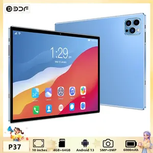 10.1-Inch Android 13 Tablet PC, 4GB RAM 64GB Storage, Dual Camera, Octa-Core Processor, Type-C Port, OTG Connection, Includes Data Cable & OTG Adapter