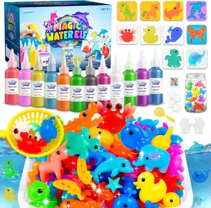 Funewest Magic Water Elf Toy Kit, DIY Aqua Fairy Water Gel Arts and Crafts Set, Create Squishy Water Pets STEM Sensory Craft Gift for Kids Boys Girls