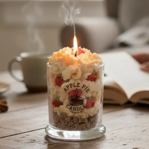 Apple Pie Candle - Perfect for Holiday - Scented Wax Candle with Apple Pie Scent