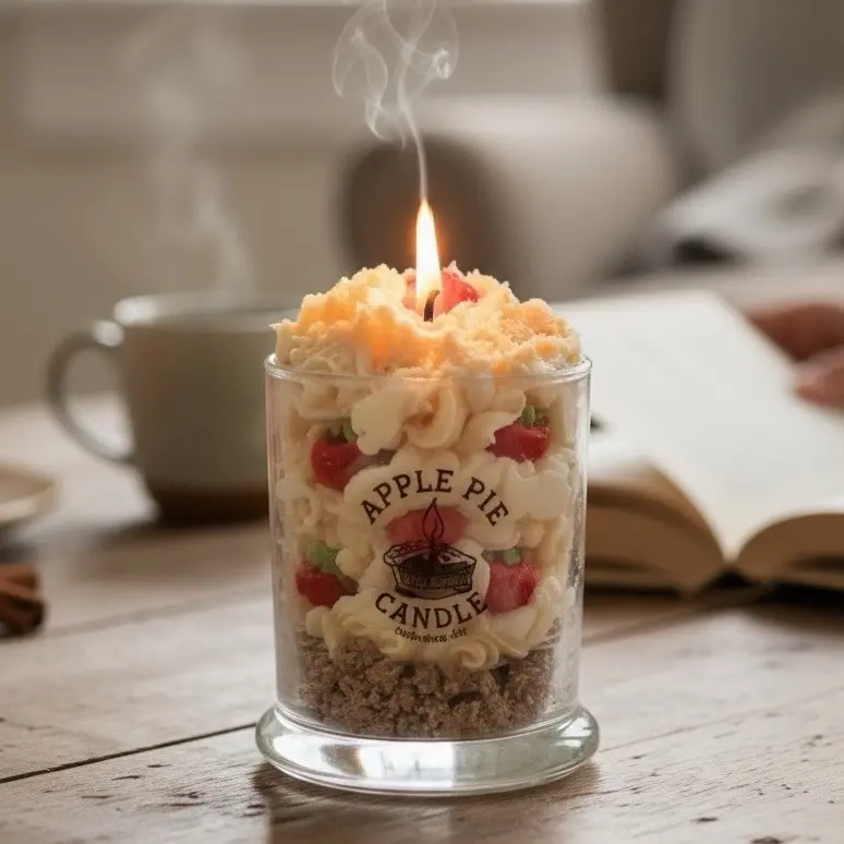 Apple Pie Candle - Perfect for Holiday - Scented Wax Candle with Apple Pie Scent
