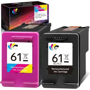 Ink  Replacement for  61 Ink  Combo Pack Fit for Envy 4500 4502 5530 DeskJet 2512 1512 2542 2540 2544 3000 3052a OfficeJet 4630 Printer (1 Black,1 Color)