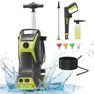2026 upgraded electric high-pressure washer 2030PSI 1.76GPM, equipped with nozzle, water inlet hose, foam gun, suitable for car/fence/yard/garden/home cleaning