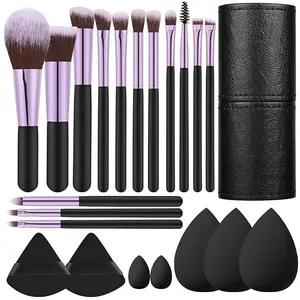 14 Pcs Travel Makeup Brush Set Portable Mini Makeup Brushes Make up Brush with Case