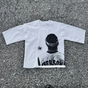 BLACKBUTTERFLY Iverson WHITE Custom Cropped Vintage Sweatshirt Crewneck Cotton Shirt Menswear