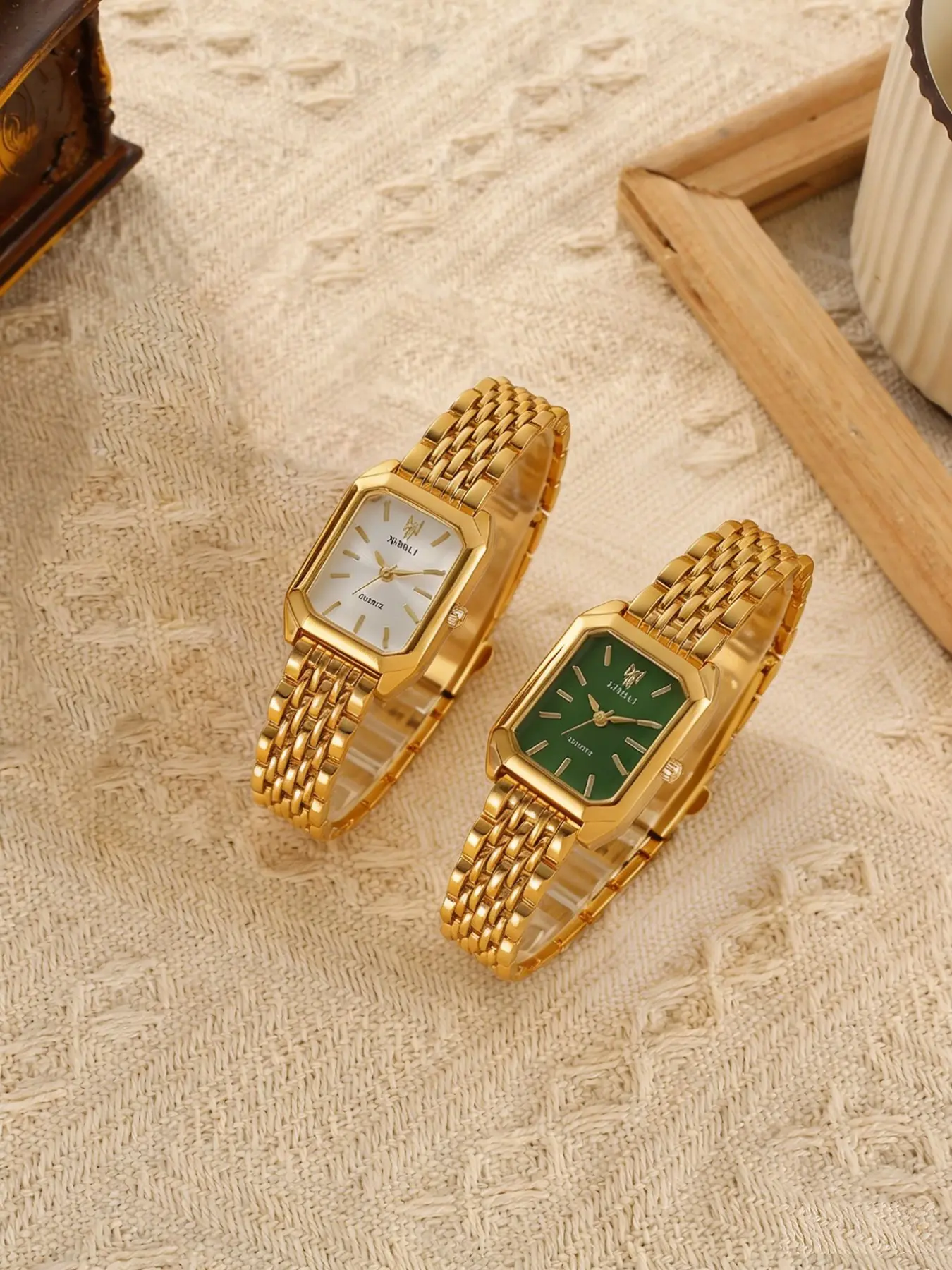 4-piece Women's Watch Set, Square Dial Fashion Watch, Quartz Analog Watch, Fashionable Watches, Gift for Birthday, Mother's Day, Valentine's Day, Accessory for Women, Mom, Daughter & Girlfriend, Fashionable Wristwatch Set