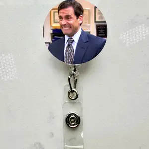 Michael Scott Badge Reel – The Office Retractable ID Holder for Nurses & Office Staff