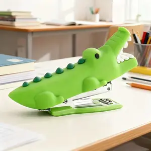 Cute Crocodile-Shaped Stapler, Decorative, Functional and Practical, Small Size, Ideal for Students and Office Use, Adorable Design Stationery Item