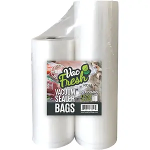 Vac Fresh Vacuum Sealer Rolls – 2 Pack 100 Feet Food Storage Bags Keep Fresh Bags
