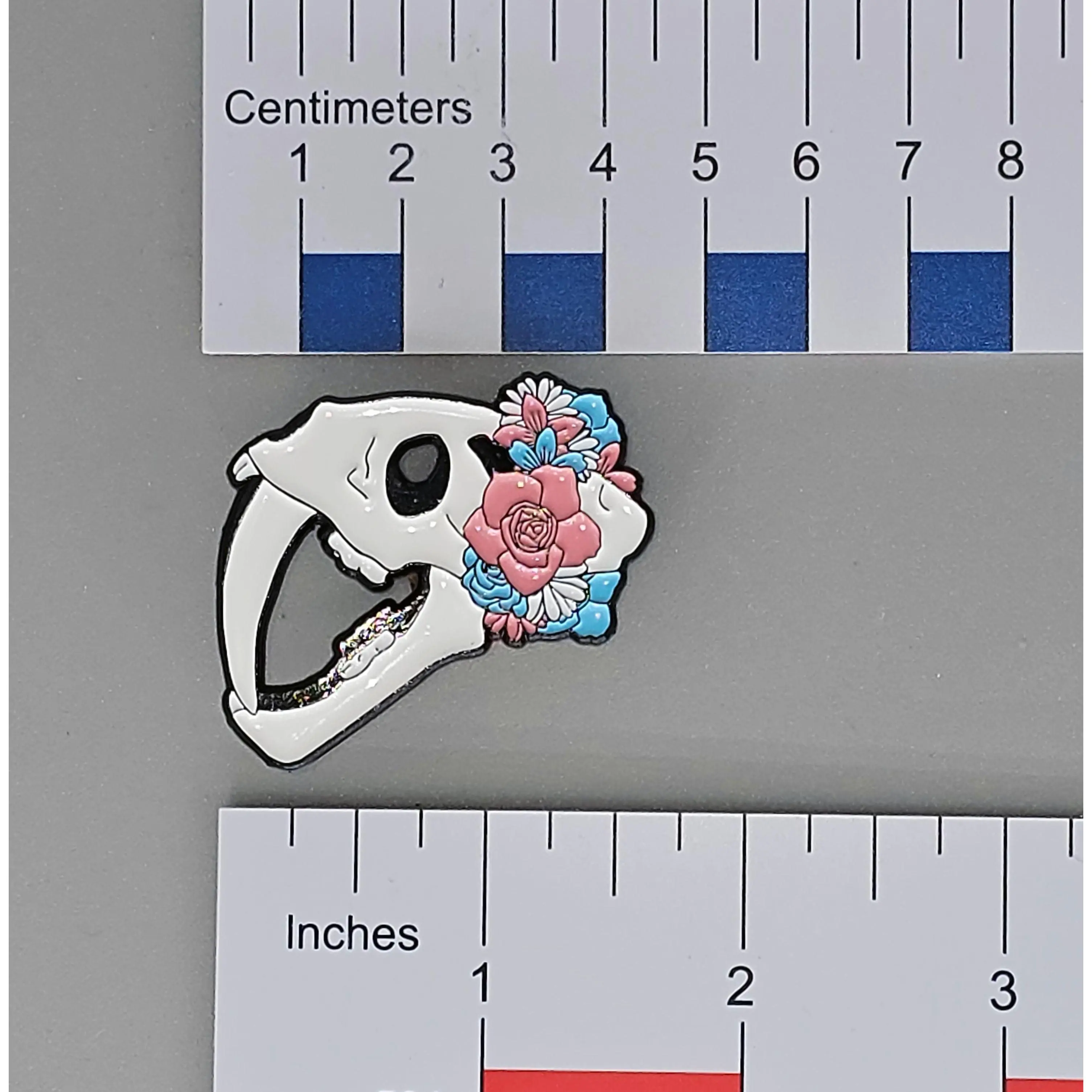 Proud to the Bone Sabertooth Tiger Skull Pride Enamel Pins