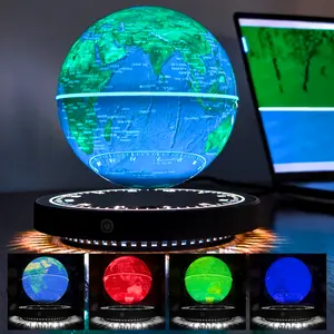 MAGECMOON magnetic levitation globe learning floating globe led lights bedroom technology e-sports desktop 3D ornaments dimmable self-rotating night light elementary school junior high school boys and girls  Father's Day Gift