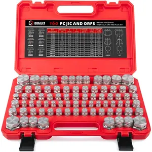 160 PC JIC and ORFS Master Industrial Hydraulic Cap and Plug Hose Tube and Pipe Fitting Kit Cap and Plug Kit Precision Threading in ORFS and 37° Dash Sizes 4 6 8 10 12 16