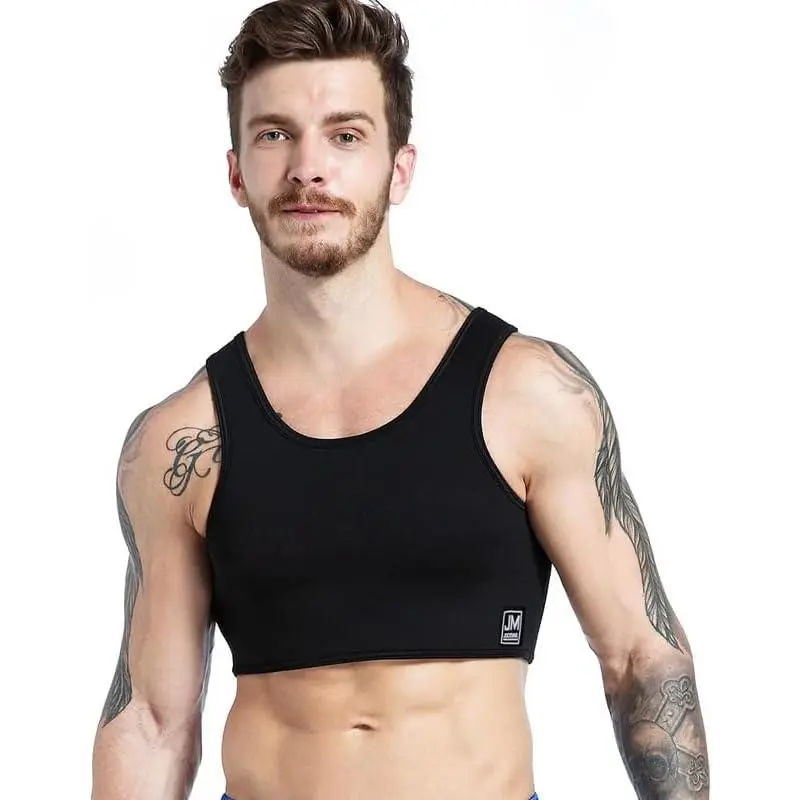 Men's Neoprene Brace Vest Chest Support Strap Fitness Gym Sports Bra Vest Mens Chest Compression Vest