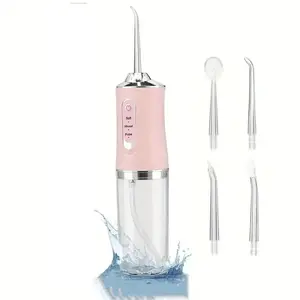 Portable Smart Electric Oral Irrigator, Cordless Water Flosser with 4 Sprays and 3 Modes, Rechargeable Dental Water Spray, Teeth Cleaner