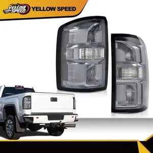 LED Tail Lights - Smoke Pair Brake & Rear Lamps, Compatible with 2014-2018 GMC Sierra 1500, 2500, 3500, Led Tail Light, Rear Lights