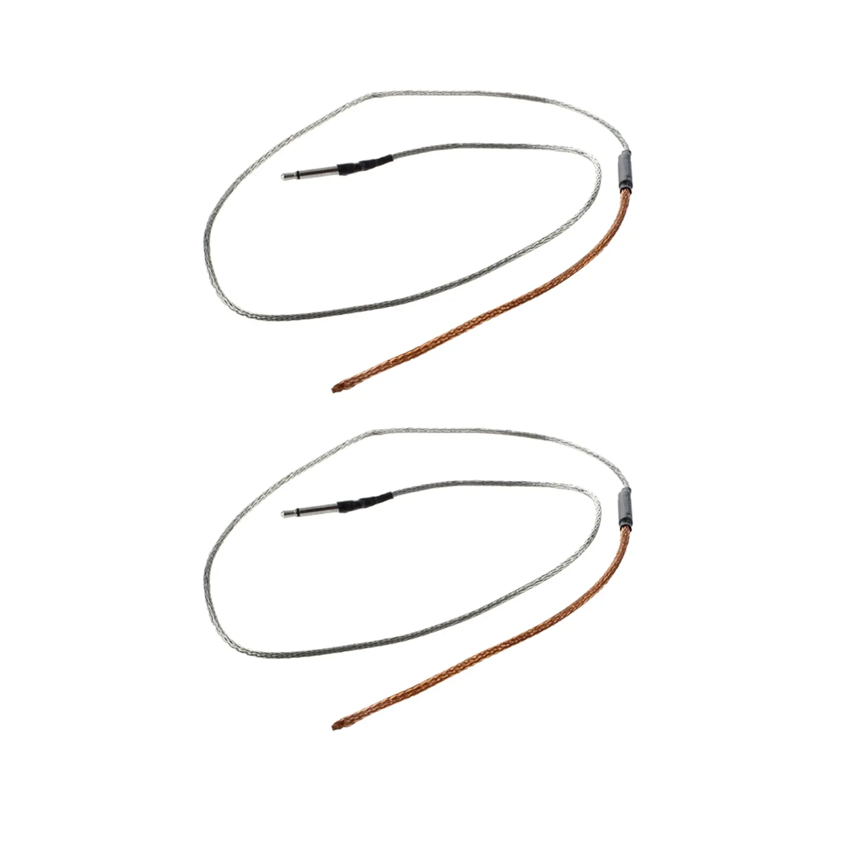 2X Piezo Pickup Under-Saddle Setup for Acoustic Guitars - 12 Inch Bendable Cables, 2.5mm Connectors, 4 x 1/16 Inch Components, Eq, Acoustic Guitar Preamp, High Sensitivity