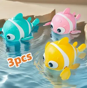3pcs Swimming Baby Bath Toys,Water Pool Floating Wind Up Toys