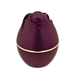 JTV Purple Rose Shaped Ring Gift Box with LED light