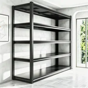 Heavy-Duty Garage Shelving - Adjustable 5-Tier Metal Shelving Unit, Industrial-Style Freestanding Rack, 39.4" W x 17.7" D x 71.2" H, 2,500 lbs Capacity, Reinforced Frame, Sturdy & Durable, Commercial-Grade Storage