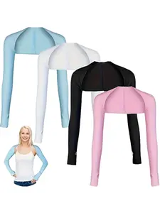 2-piece shoulder and arm sleeves, Uv arm sleeves, suitable for all seasons, breathable, comfortable, elastic, soft and full coverage, perfect for outdoor fishing, golf, cycling, sun protection, ultra-light thin long shawl cape, unisex, ideal holiday gift