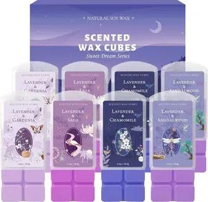 Wax Melts, Wax Cubes Strong Scent, Summer Scents, Lavender Scented Wax for Sleep, Wax Melts for Warmer, 2.5 oz 8-Pack air freshener