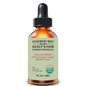 100% Pure and Natural Rosemary Mint Oil for Scalp & Hair Strengthening - 30ml - Therapeutic, Healthcare