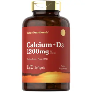 Carlyle Calcium 1200 mg with Vitamin D3 | 120 Softgels | Non-GMO & Gluten Free Supplement for Men and Women | Tahoe Nutritionals