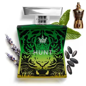 Eternal Hunt - Inspired by Iconic Ambery Male Elixir - 3.4 oz (100ml) - EDP - Long-lasting - Vegan - Clean Ingredients - Cologne for Men - 2000 sprays per bottle