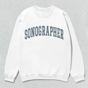 Sonographer Sweatshirt Collegiate Crewneck Sweater Unisex Grey