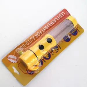 Car Safety Hammer Window Breaker Car Emergency 4-in-1 Flashlight with Warning Flash Light Multi-Function Life Hammer