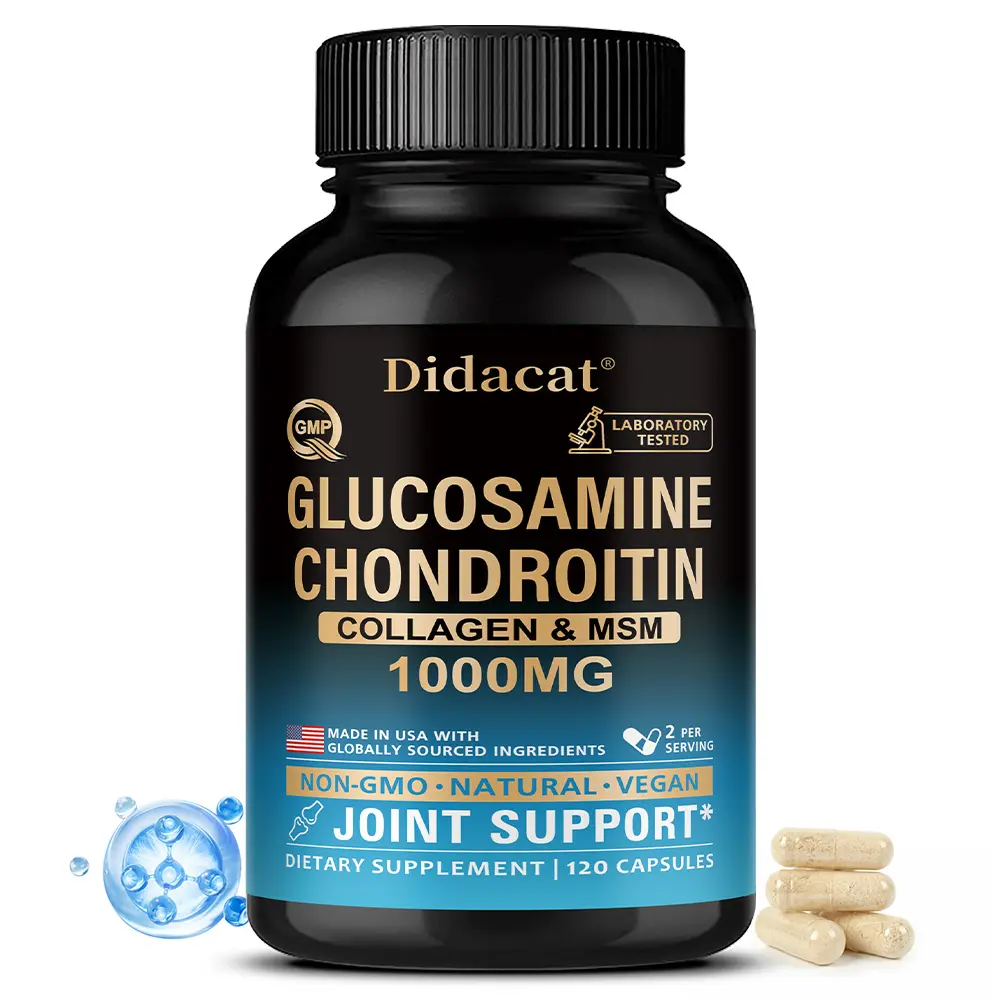 Didacat Chondroitin and MSM health supplement, supports bone and Joint health, 120 capsules.