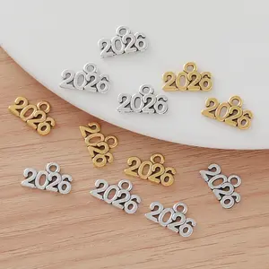 30/90pcs Christmas New Year 2026 Character Charm Metal Pendant Set for Women, DIY Jewelry Pendant for Bracelet Necklace Phone Chain Keychain Charms, Creative Gift Making Stocking Stuffer, DIY Pendants