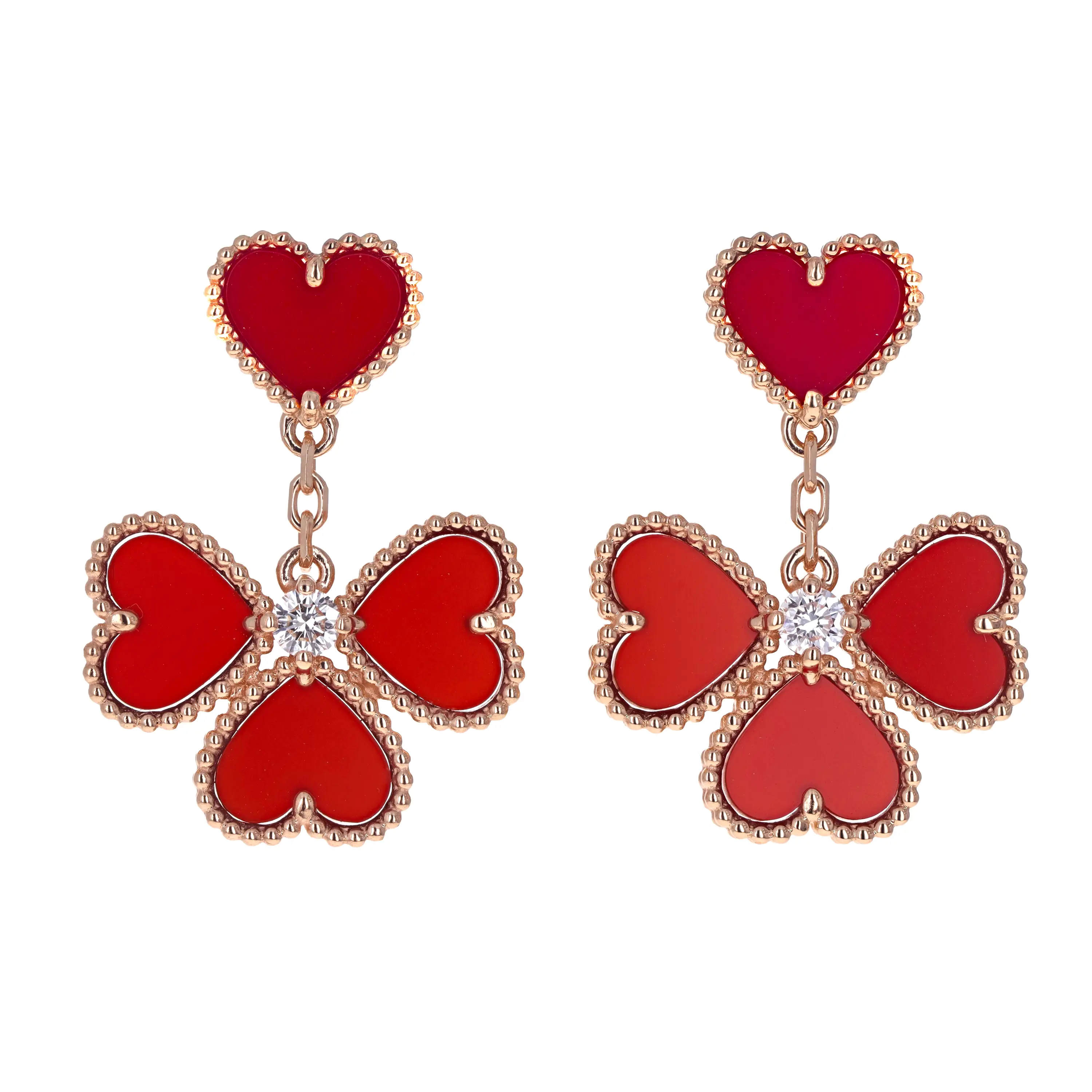 Pre-owned Van Cleef & Arpels Sweet Hearts Drop Earrings