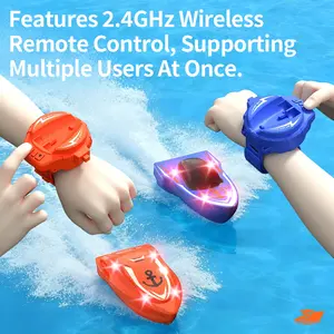 Remote Control Boat with Gravity Sensor, One-Button Launch, Automatic Shut off When Out of Water, 2.4g Watch Controller