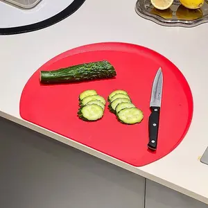 Sectoral Tpu Cutting Board, Flexible Non-Slip Kitchen Chopping Board, Odor-Resistant Food Separator, Easy Clean Fruit Cutter, Dishwasher Safe