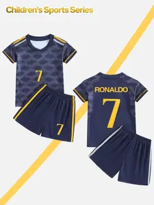 Name RONALDO with number 7 - Children's football suit, jersey & shorts set, lightweight and breathable, suitable for sports and casual wear, a perfect choice for outdoor activities, Soccer Jerseys