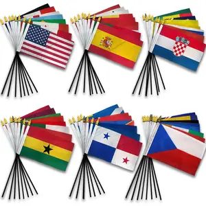 International Soccer Flag Set – 48 Countries (4x6in Stick Flag)