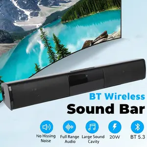 Mini Wireless Bluetooth 5.0 Stereo Speakers Sound Bar for TV, PC, Gaming, Surround Sound System Home Theater