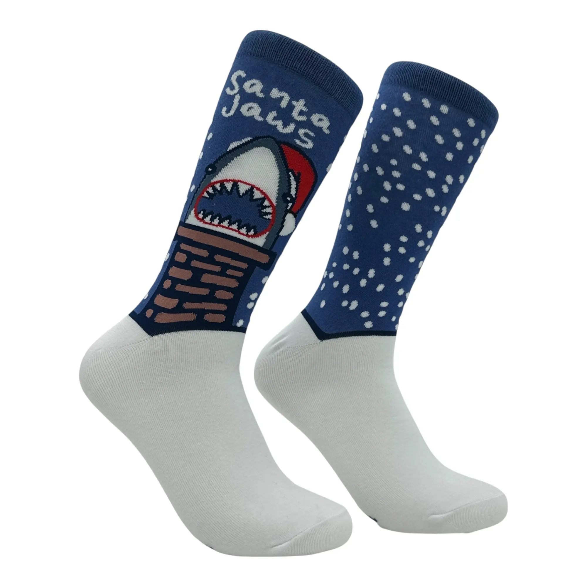 Funny Christmas Socks for Men Holiday Crews with Sarcastic Designs for Xmas Funny Graphic Socks Comfortable Fitted Spandex Cotton