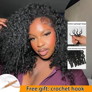 [New Arrival Special] Sterly Human Hair Crochet Extensions Miracle Knots Pre-Separated 50g per Pack 45-50 Strands per Pack Knotless Boho Braids 4-5 Packs for Full Head Multiple Curly & Wave Textures