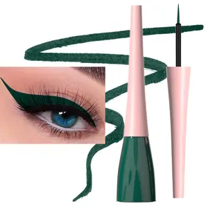 Dark Green Liquid Eyeliner Waterproof Dark Green Eye Liners for Women, Eyes Wing Eyeliner Stamps Shapes Colored Eyeliner delineador de ojos a prueba de agua contra el agua blanco para ojos