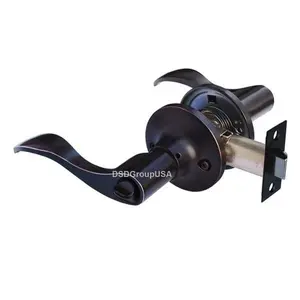 212 MAIN Prelude Privacy Lever Door Lock with Keyless Doorknob Handle Lockset - Oil Rubbed Bronze Finish Lever Style Door Hardware, Keyless Doorknobs