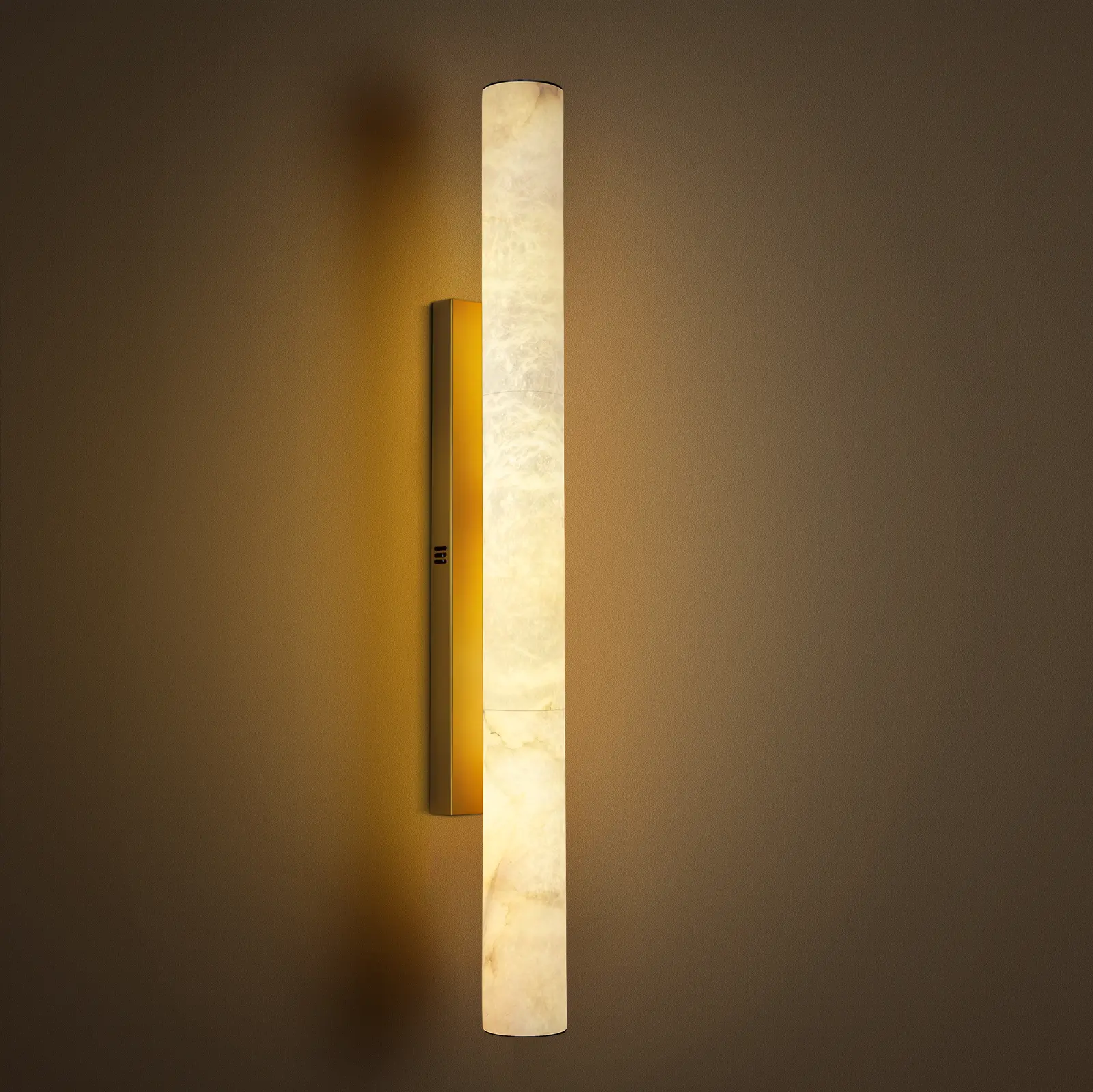 3 in. 1-Light brass LED Wall Mounted Wall Alabaster Sconce with Alabaster Shade Modern Vintage,Soft Lighting,Wall Sconce