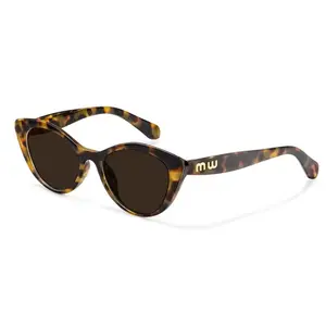 New retro fashionable black leopard print cat eye sunglasses, personalized, UV400， UV protection, daily clothing matching