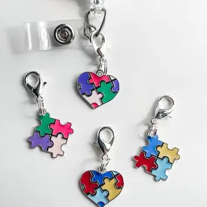 Autism  Awareness Badge Reel Charm BADGE REEL NOT INCLUDED