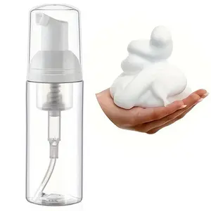 Portable 60ml Foam Pump Bottle, 3/5 Counts Clear Foam Dispenser Bottle, Refillable Empty Bottle for Skin Care, Cosmetic, Travel Accessories