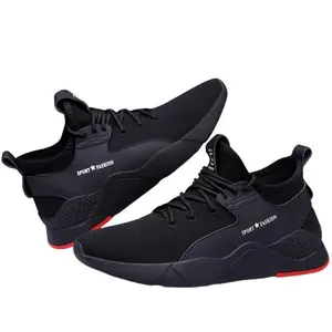 Men's Running Shoes - Breathable Fitness Sneakers with Cushioned Rubber Sole, All Black Sneakers for Jogging, Tennis, Fitness, Walking - Men's Lace-Up Lightweight Training Shoes dad