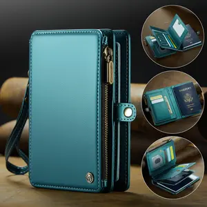 Multi functional passport protector, Passport Cover - convenient folder, multi card travel manager [travel passport box] passport clip - travel box wallet with wristband strap and zipper, essential for both men and women traveling