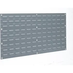 Akro-Mils 30136 Heavy Duty Wall Mount Garage Storage Steel Louvered Panel | Wall Storage Bin Hanging Organizer System for AkroBins, 36-Inch W x 19-Inch H, 4 Pack, Grey