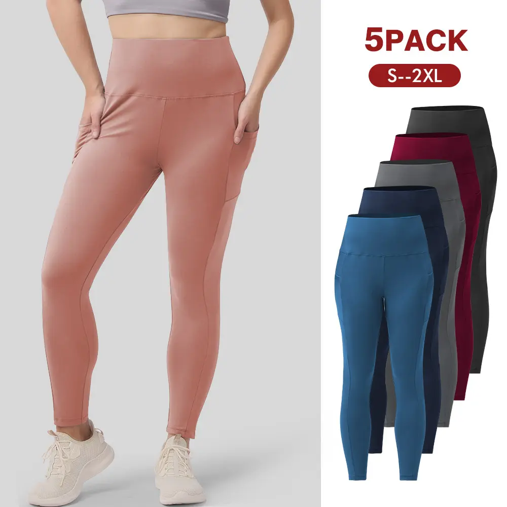 Capri Leggings for Women  Stretch Tummy Control 5/3Pack Leggings  Yoga Pants for Cycling Workout Leggings For Womens leggings with pocket